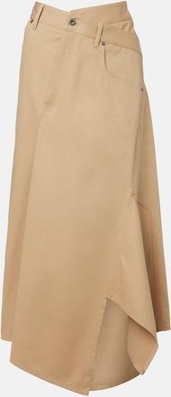 Loewe Asymmetric cotton midi skirt