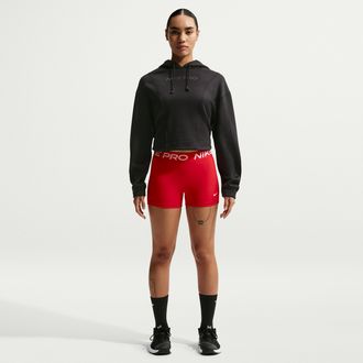Nike Womens Nike Pro Mid-Rise 3 Biker Shorts in Red | IQ1037-657
