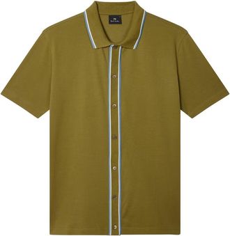 Paul Smith PS REGULAR FIT BUTTON UP POLO Size: XL, colour: GREEN