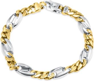Pompeii3 Mens Mariner & Figaro Link 14k Gold (44gram) or Platinum (71gram) 7.5-9.5mm Bracelet 8.5