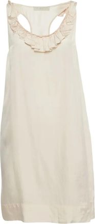 Stella McCartney sleeveless ruffle mini dress - Toni neutri