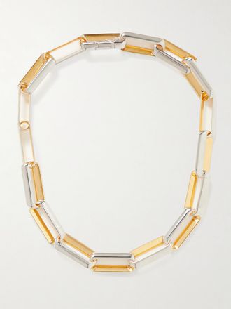 Jil Sander Collana In Metallo Dorato E Argentato - Oro