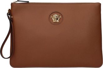 Versace Dames, Tassen, Bruin, Maat: ONE Size Leer