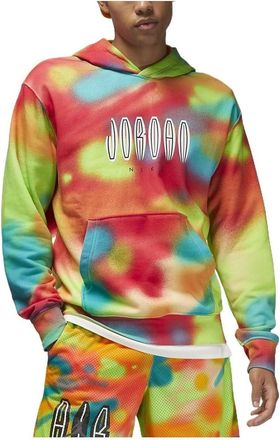 Nike Jordan Mens Jordan FW22 Tie Dye Design Logo Printing Hooded Pullover Long Sleeves Multicolor DV4587-252