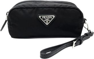 Prada Pre-owned Vintage Pouch - Dames - Vintage Clutch - Zwart - ONE Size - Nylon - Vintage