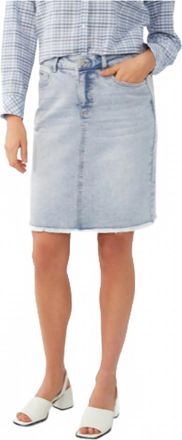 FDJ Womens Denim Pencil Skirt In Blue