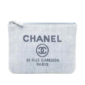Chanel Pre-owned Clutches, female, Blue, Size: ONE SIZE Pre-owned Denim Clutch