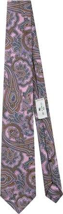 Etro Cravatta con stampa paisley jacquard - Rosa