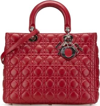 Dior Pre-owned Handbags, female, Red, Size: ONE SIZE Pre-owned Leather dior-bags
