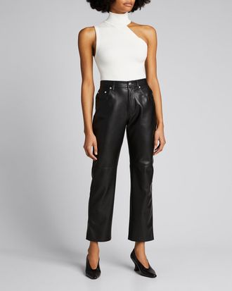 Alice & Olivia Kiki Multi-Stitch Turtleneck Cutout Tank