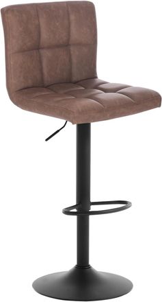 Woltu Taburete De Bar, Juego De 1, Patas De Acero Negro, Asiento Acolchado De Piel Sint&eacute;tica, Marr&oacute;n Oscuro - Woltu