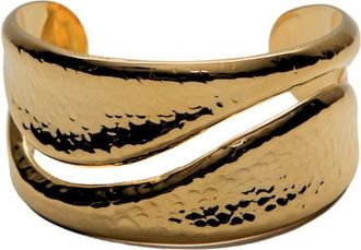 Argento Vivo Hammered Cut Out Cuff Bracelet in Gold at Nordstrom