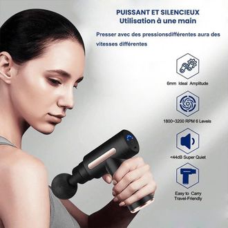OEM Pistola Per Massaggio Muscolare Professionale - 4 Accessori E 6 Velocit&agrave;, Dispositivo Per Massaggio Per Schiena, Collo E Muscoli, Allevia Tensioni E D