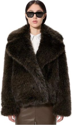 Kenzo Faux Fur & Shearling Jassen - Dames - Jassen - Bruin - XS - Jassen