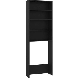 vidaXL Armario de lavadora negro 64x24x190 cm Vidaxl