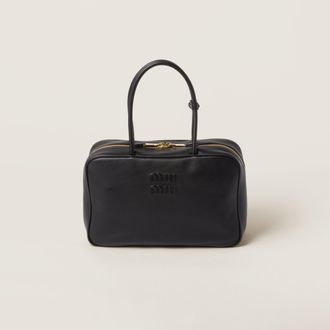Miu Miu Beau Leather Bag, Woman, Black