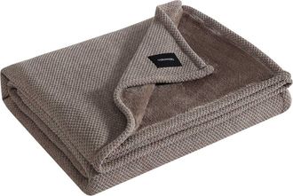 Vera Wang Chenille Jacquard Plush Throw Blanket in Light /Medium Brown at Nordstrom Rack, Size Full/queen