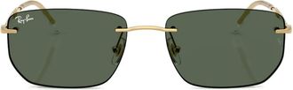 Ray-Ban square-frame tinted sunglasses - unisex - Metal/Acetate - 56 - Gold