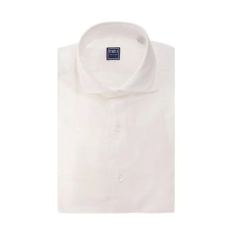 Fedeli Formal Shirts, male, White, Size: 2XL Sean ML Panamino Dusty