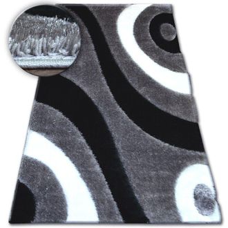 RugsX Tappeto Shaggy space 3D B314 grigio grey 80x150 cm