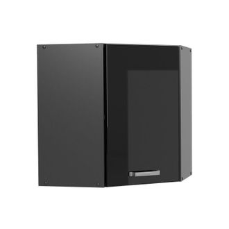 Vicco Mobile angolare da cucina R-Line, Nero lucido, 57 cm