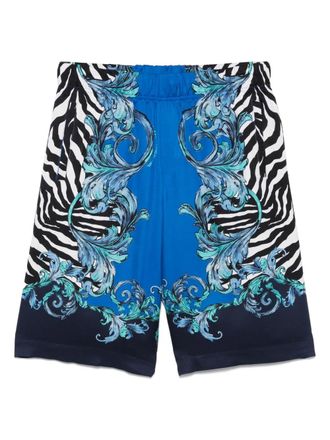 Versace Jeans Couture Barocco-print shorts - men - Polyester/Viscose - 52 - Blue