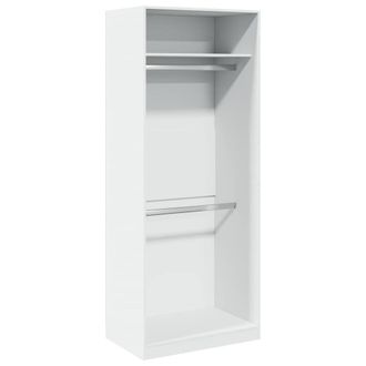 Berkfield Home Wardrobe White 80x50x200 cm Engineered Wood | Size: 80 x 50 x 200 cm