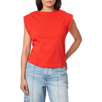 Scotch & Soda Cap Sleeve Cotton T-Shirt in Flame Red at Nordstrom Rack, Size Small