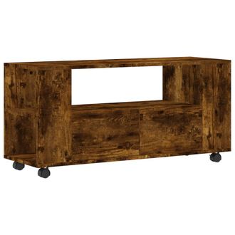 vidaXL Vidaxl - Mueble Para Tv Madera De Ingenier&iacute;a Roble Ahumado 102x34,5x43cm