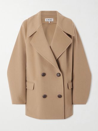 Loewe Cappotto Doppiopetto In Lana - Marrone