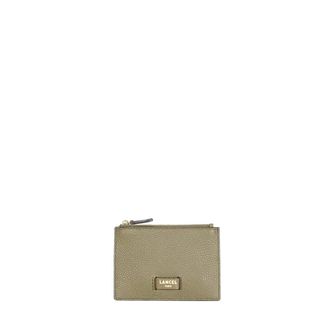 Lancel Ninon Zip Cardhouder - Dames - Accessoires - Groen - Maat: ONE Size Leer