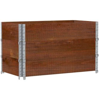 vidaXL Jardinera De Madera Maciza De Pino Marr&oacute;n 100x50 Cm Vidaxl
