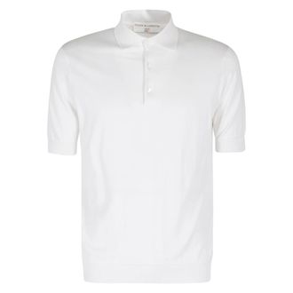 FILIPPO DE LAURENTIIS Tops, Heren, Wit, 4Xl, Katoen, Katoenen polo shirt