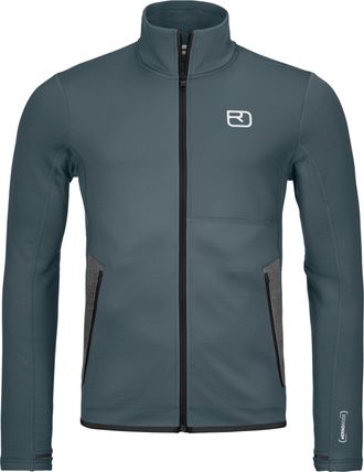 Ortovox Blue Fleece Jacket Fitted High Collar Fleece