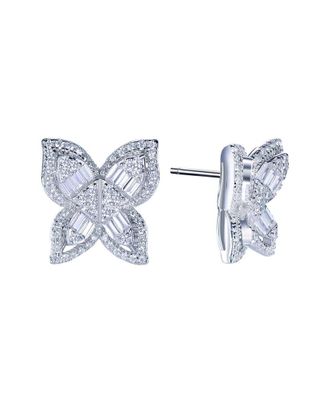 Suzy Levian Suzy Levian Silver Cz Multi-Cut Butterfly Earrings