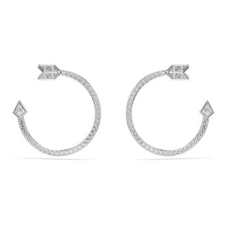 Swarovski Earrings, female, Gray, Size: ONE SIZE Idyllia Hoop Earrings