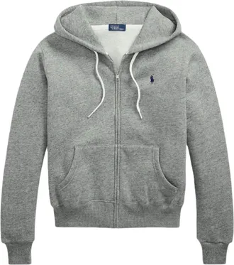 Polo Ralph Lauren Hoodies & sweatvesten, Dames, Grijs, XS, Katoen, Zip-throughs