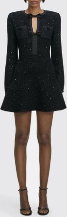 Self Portrait Abito in cotone e lana con paillettes Self-Portrait