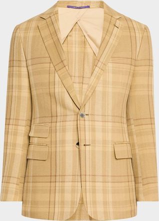 Ralph Lauren Purple Label Mens Kent Hand-Tailored Plaid Sport Coat