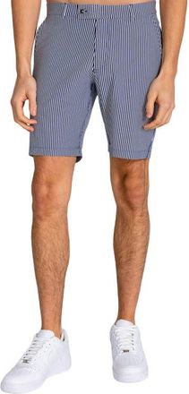 Redvanly Beeker Seersucker Shorts in Midnight Navy/Bright White at Nordstrom, Size Xx-Large