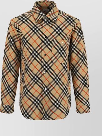 Burberry wool check oversized shirt