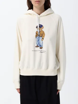 Polo Ralph Lauren Felpa con cappuccio in cotone con stampa Teddy Bear
