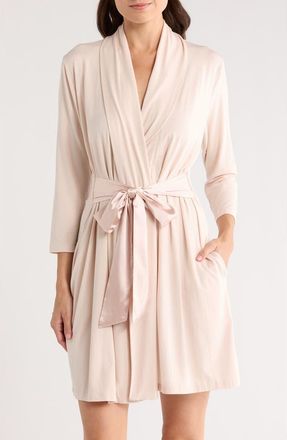 Fleur't Iconic Short Robe in Champagne at Nordstrom, Size X-Small