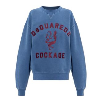 Dsquared2 Sweatshirts, female, Blue, Size: 2XS Logo Sweatshirt