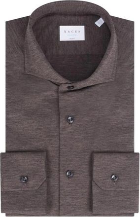 Xacus Stijlvol veelzijdig shirt voor alle gelegenheden - Heren - Casual Overhemden - Bruin - XL - Overhemden