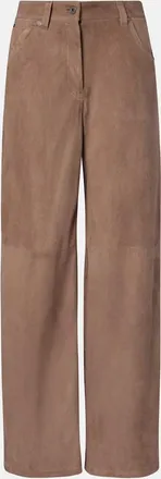 Brunello Cucinelli Suede wide-leg pants