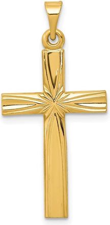 Diamond2Deal 14k Yellow Gold Polished Latin Cross Pendant