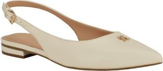 Tommy Hilfiger Velina Slingback Pointed Toe Flat in Ivory at Nordstrom, Size 5.5