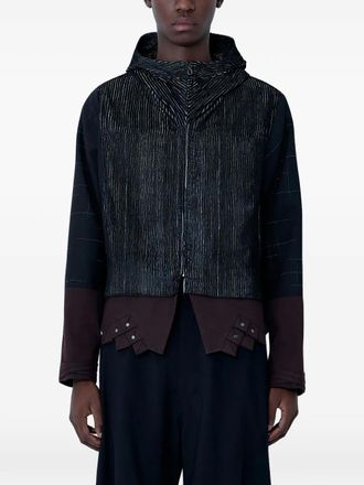 Kiko Kostadinov contrast-panel hooded jacket - Grey