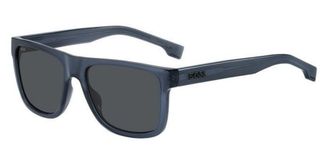 BOSS Boss 1647/S PJP/IR Mens Sunglasses Blue Size 55
